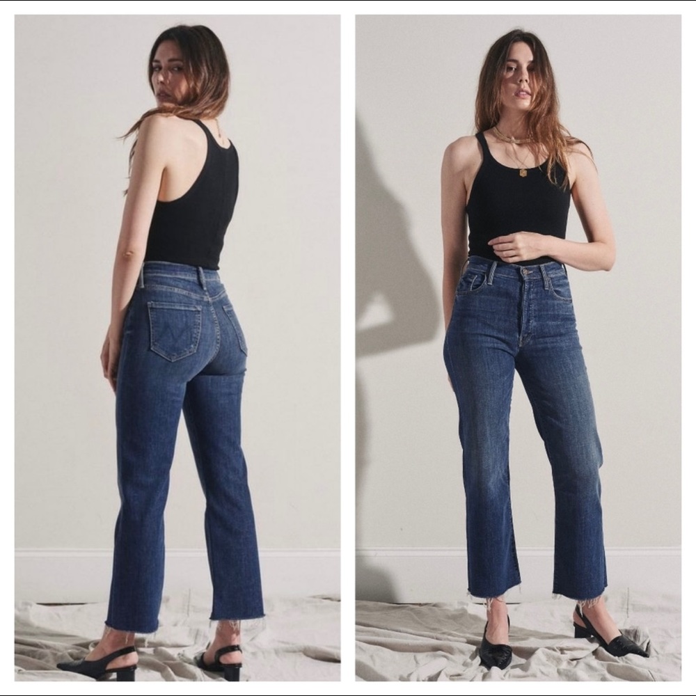 New MOTHER Rambler Ankle Fray in On Duty High Rise Size 28